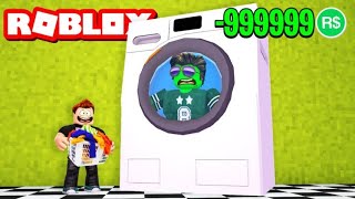 KUPIŁEM PRALKĘ ZA 20 000 ROBUX i WYPRAŁEM w niej PALIONA w Roblox! (Roblox Laundry Simulator)