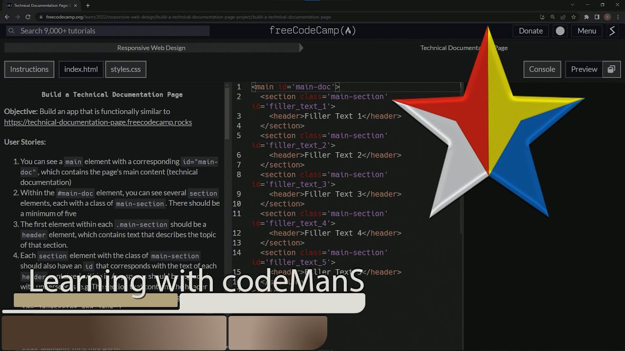 Learn HTML & CSS | FreeCodeCamp Build A Technical Documentation Page ...