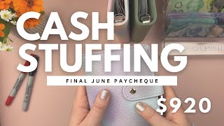 Canadian Cash Stuffing | $920 | June Final Paycheck