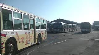 00018　函館バス 回送車両 T3600 恵山御崎行 T2328 発車模様[2018年07月27日時点]