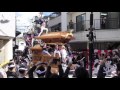 60fps 2016年9月4日 日 岸和田だんじり祭り 第一試験曳き 堺町s字