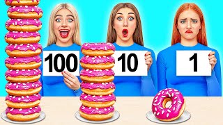 100 Layers of Food Challenge | Food Battle by Super Hyper DO