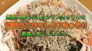 【お得なアレンジレシピ】無限に食べられるシラスきゅうりにカニカマを加えたら最強に！【無限カニカマしらすきゅうり】2025年1月29日