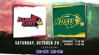 Watch the NDSU Bison vs. Illinois State Redbirds game this Saturday, Oct. 29