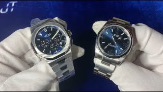 Rotary Regent VS Rolex Airking - Comparing 2 'Sunray' dials