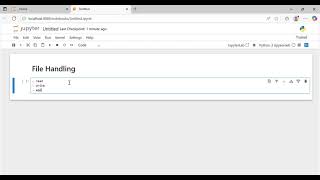 Python File Handling | Write to File using 'w' Mode in Jupyter Notebook
