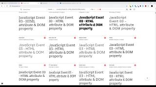 JavaScript Event 03 - HTML Attribute & DOM Property