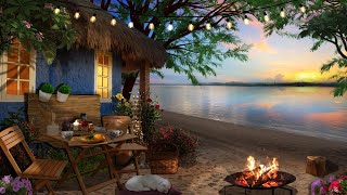 Cozy Summer Ambience | Lake Ambience &  Relaxing Campfire Sounds