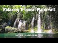 Relaxing tropical WATERFALL [Full HD] | 10 hours | WHITE NOISE for DEEP SLEEP or MEDITATION | ASMR