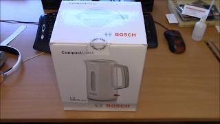 Обзор и тест чайника BOSCH TWK3A011, 2400Вт, белый