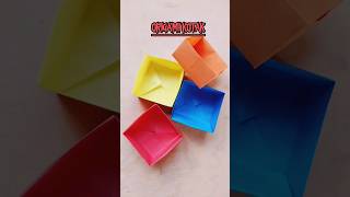 CARA MEMBUAT ORIGAMI KOTAK DENGAN MUDAH #origami #kotak #shorts #short #shortvideo #kerajinantangan