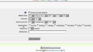 Moodle in a Minute- Attendance Multiple Sessions