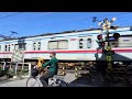 ふみきり沢山 京成押上線　japan railway crossing keisei oshiage line railway japan