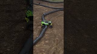 Arrma Gorgon “Crash Landing on backyard Track \u0026 stuck on a pipe” #newenglandrc #arrma #arrmagorgon