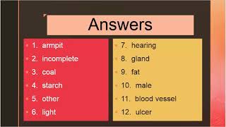 Quiz for Combining Forms That Begin with A