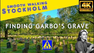 [4K] [ASMR] Finding Greta Garbo's grave. The Woodland Cemetery (Skogskyrkogården), Stockholm.