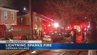 Lightning sparks fire in German Village