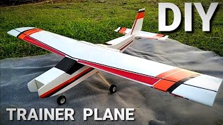 How To Make RC Trainer Airplane. DIY Model Airplane For Beginners