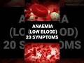 ANAEMIA (LOW BLOOD) 20 SYMPTOMS