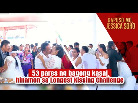 53 pares ng bagong kasal, hinamon sa Longest Kissing Challenge Kapuso Mo, Jessica Soho