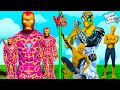 $1 DIAMOND SPIDERMAN FAMILY VS $1,000,000,000 BLUE LAVA IRONMAN FAMILY in GTA 5 | GTA 5 AVENGERS