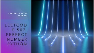 Leetcode 507. Perfect Number python