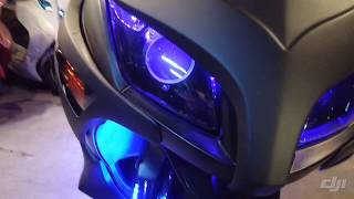 👏👏👏4D9🛵マジェスティ(SG20J)🇯🇵aprロンホイ☠️ETERNITY製フルエアロ🌈七色RGB🔊オーディオ♬マットブラック★フルカスタム②