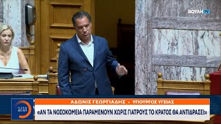 Άδωνις Γεωργιάδης: Αν τα νοσοκομεία παραμένουν χωρίς γιατρούς το κράτος θα αντιδράσει | OPEN TV