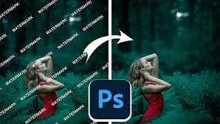 របៀបលុប logo or Watermark នៅក្នុង Adobe Photoshop / How to Remove logo or Watermark in Photoshop