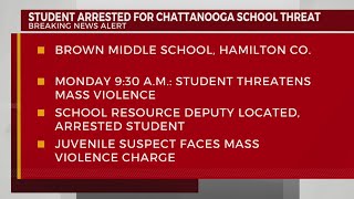 Student arrested for Chattanooga school threat