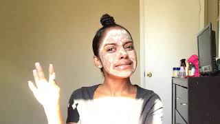 Face Mask using PURE TROPIX Jungle Clay Mask + Girl Talk