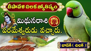 దీపావళి చిలకజోతిష్యం | మిథునరాశి పరమేశ్వరుడు వచ్చారు. Deepavali Mithunarasi Chilaka jyotishyam