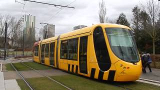 Tram Soléa a station Coteaux ligne 2 Mulhouse