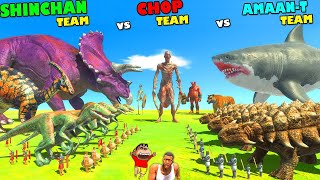 ANIMAL SPAWNER of CHOP TEAM vs SHINCHAN TEAM vs AMAAN TEAM in Animal Revolt Battle Simulator ARBS