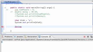 Java Screencast Tutorial 3 - Variables