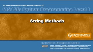 Python 03E - String Methods 1 (len, substrings, find)