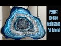 PERFECT Ice Blue Resin Geode Full Tutorial