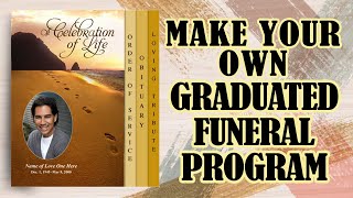 Graduated Funeral Programs - Make Your Own 8 Sided Funeral Program