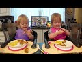 Twins try fried eggplant