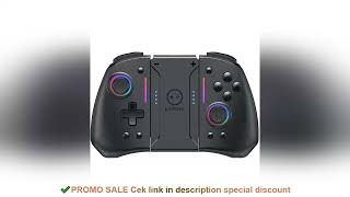 LinYuvo KS42 Meteor Light Wireless Joy-pad with 8 Color RGB Lights for Switch/Lite/OLED, with Progra