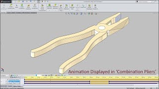 Animation displayed in 'Combination Pliers' Assembly--SolidWorks Tutorial (with caption and audio)
