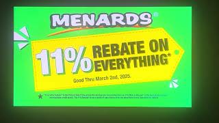 Menards 11% Off Everything Commercial (2025)