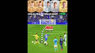 Palmer Free Kicks Evolution From FIFA 21 To EA FC 25 #colepalmer #palmer #fc25 #freekickgoals