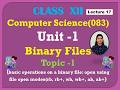 Binary Files in Python | Read, Write & append Modes in binary files 