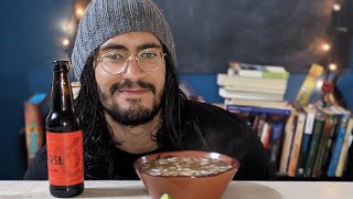 ASMR-Comiendo Pozole Y Tomando Cerveza Artesanal