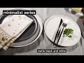 nordic simple matte black and white plate ceramic dinner plate tableware set