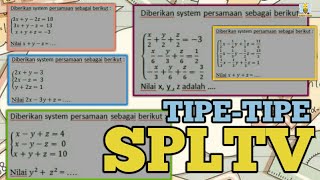 SOAL-SOAL PERSAMAAN LINEAR TIGA VARIABEL‼️