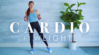 Cardio with Weights Workout for Seniors & Beginners // All Standing Exercises