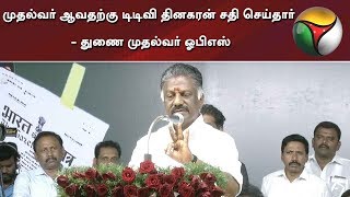 முதல்வர் ஆவதற்கு டிடிவி தினகரன் சதி செய்தார் - துணை முதல்வர் ஓபிஎஸ் #OPS #TTV Dhinakaran