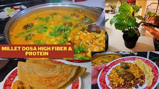 High Fiber \u0026 ProteinRich Lunch \u0026 Dinner/Tiffen/Breakfast #foxtail #millet #dosa #healthy #food #vlog